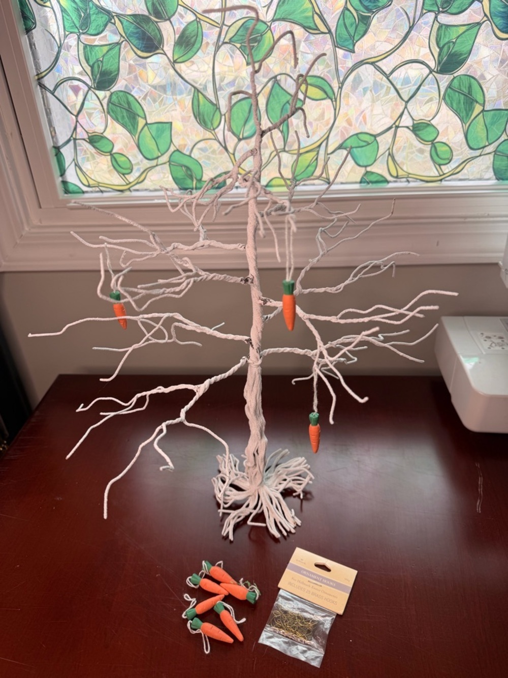 Vintage Hallmark White Easter Tree with Ornaments READ DESCRIPTION